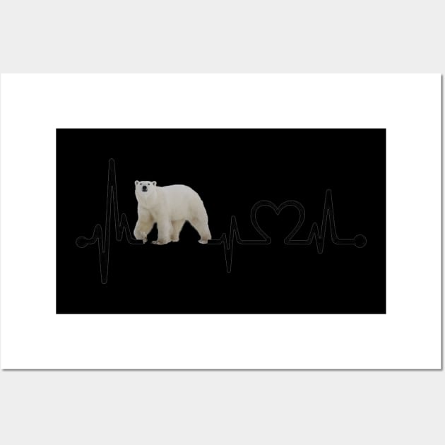 Ice Baer Heartbeat Art Gift Tshirt Fridays For Future Wall Art by gdimido